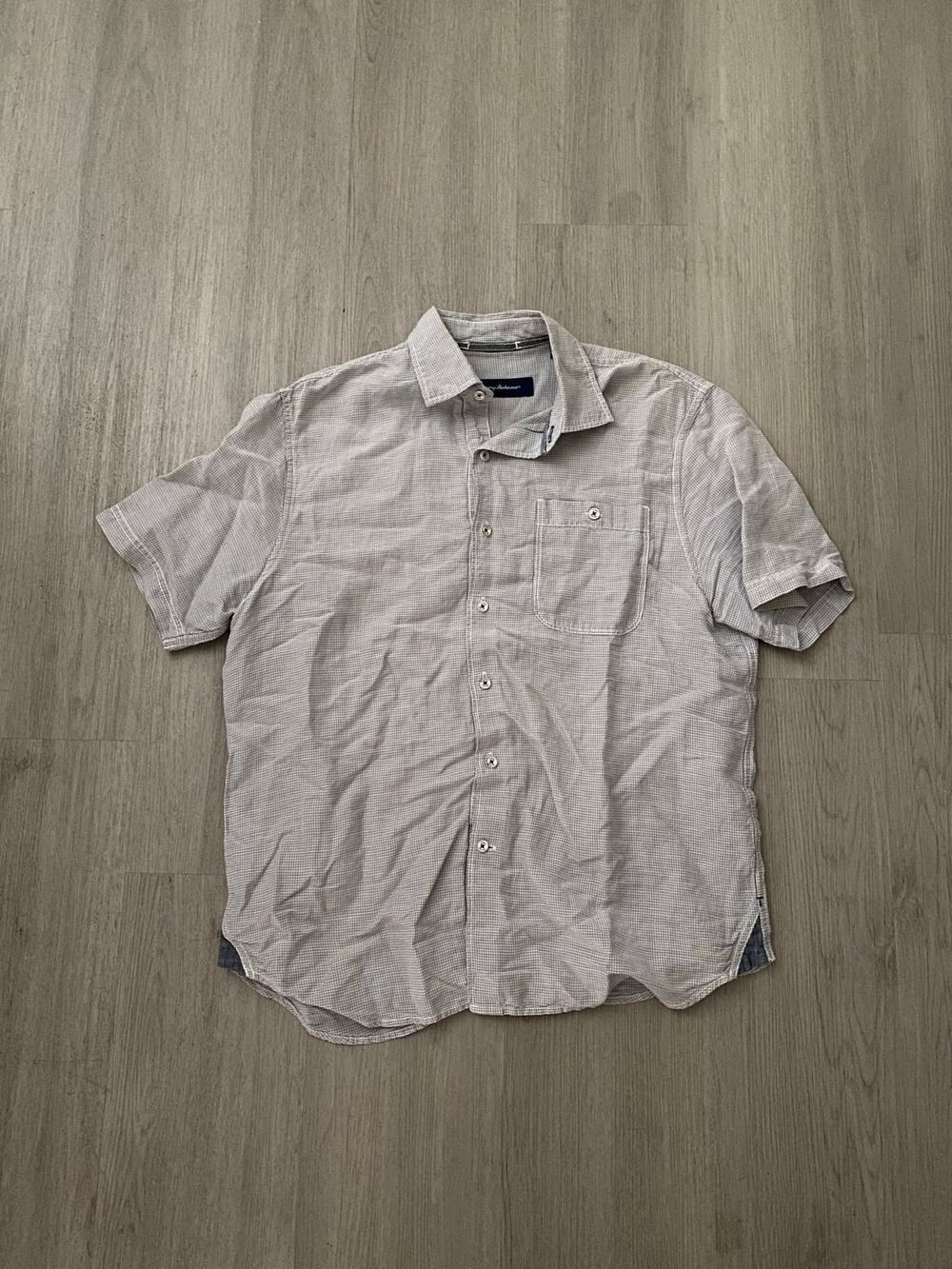 Men’s Tommy Bahama Linen Cotton Gingham Shirt Size Small